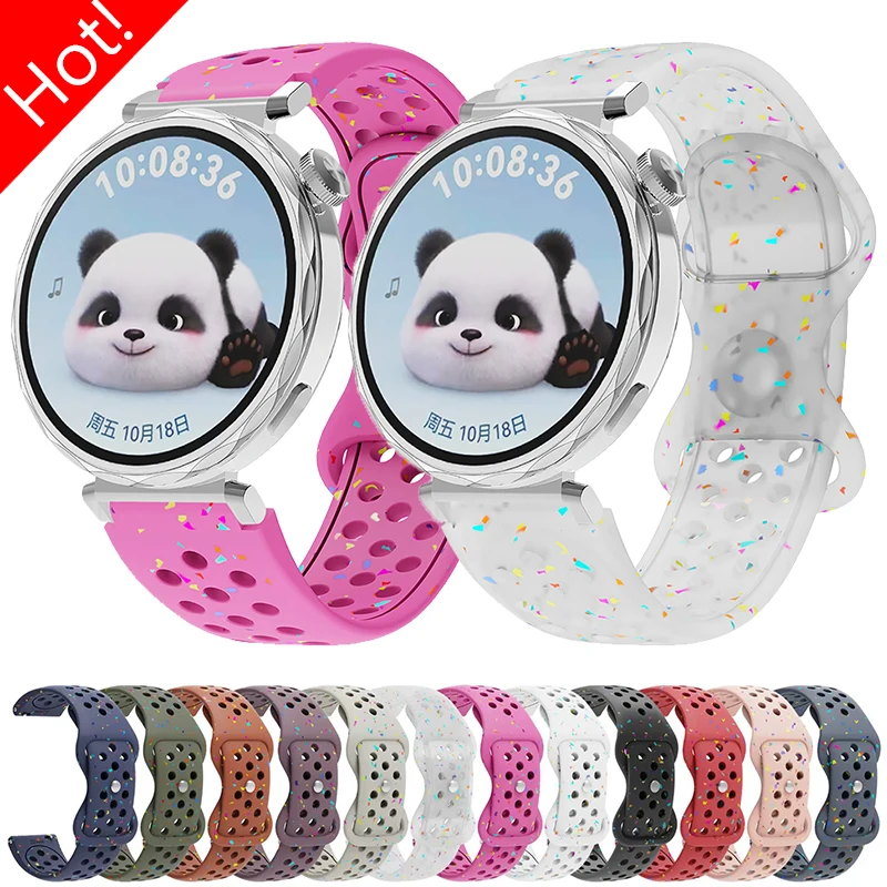 Women's 18mm Sport Silicone Breathe Strap Bracelet - Elegant Wristband