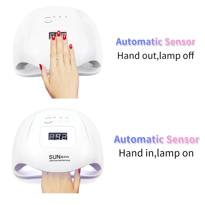 Nail Lamp UV LED 120W Nail Dryer 4 Timer Settings 36 LEDs For Curing All Gel Polish