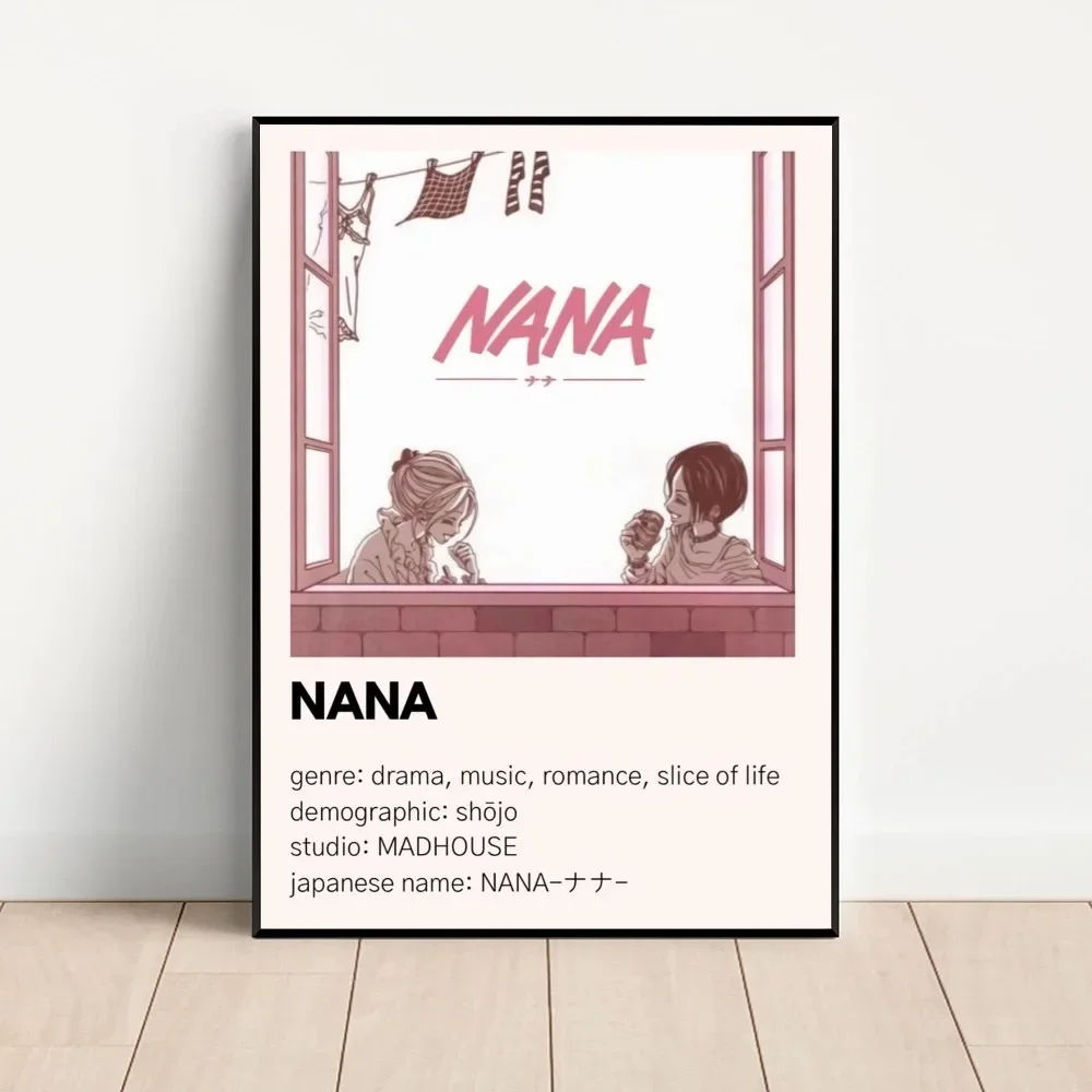 일본 고전 애니메이션 NANA 포스터, 크래프트 클럽 바 페이퍼, 빈티지 포스터, 벽 아트 페인팅, 침실 서재 스티커