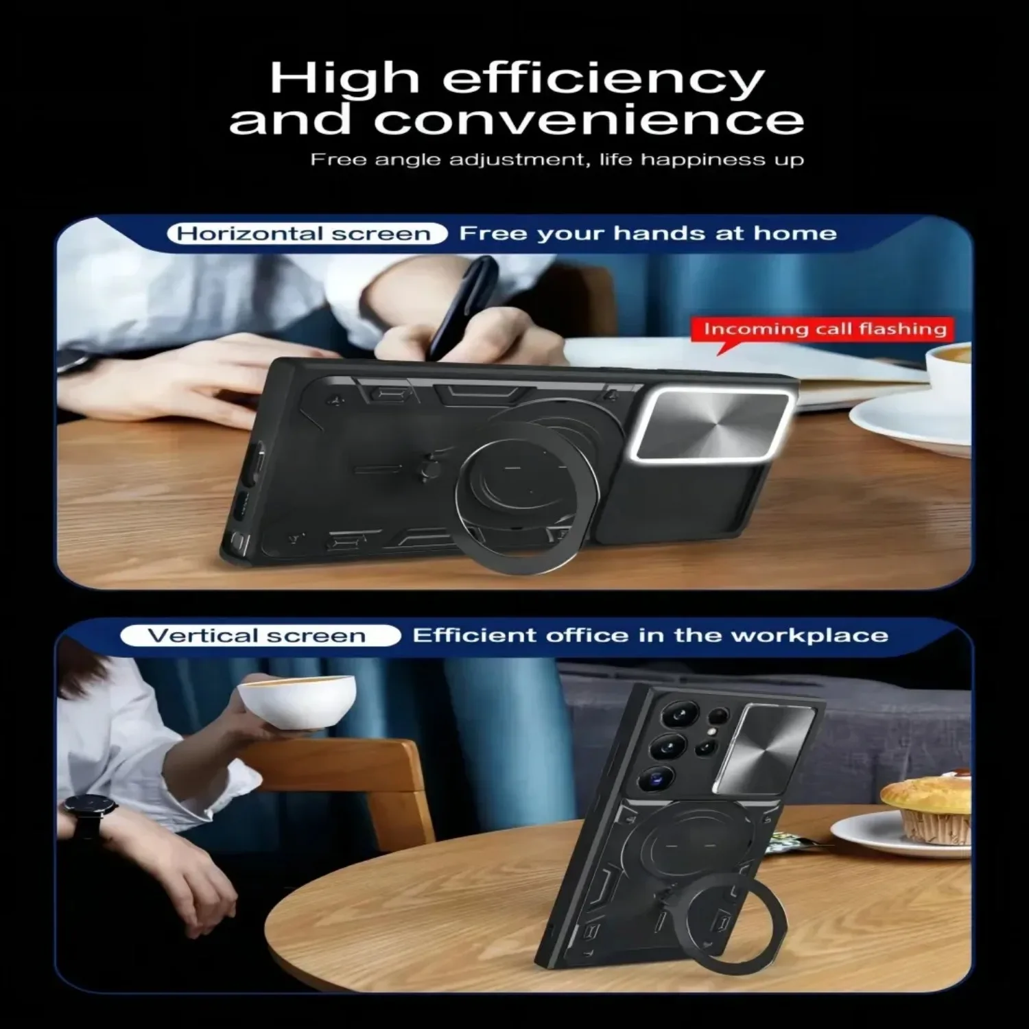 Magnetic Rotating Camera Slide Protector Ring Case