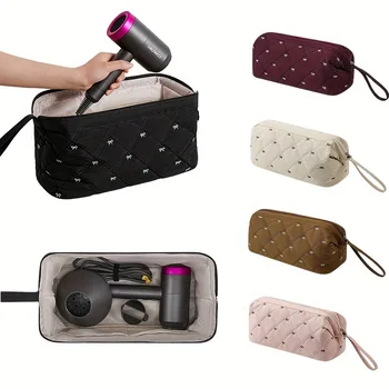 Nuova custodia per organizer per capelli di bellezza di grande capacità Borsa per cosmetici Borse per cosmetici da viaggio portatili con ferro arricciacapelli/asciugacapelli