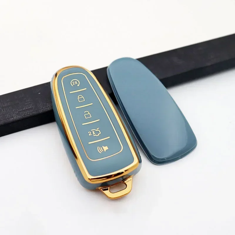 5 Buttons Car Key Case Cover Shell Fob for Ford Edge Explorer Escape Focus Taurus Flex Lincoln Navigator