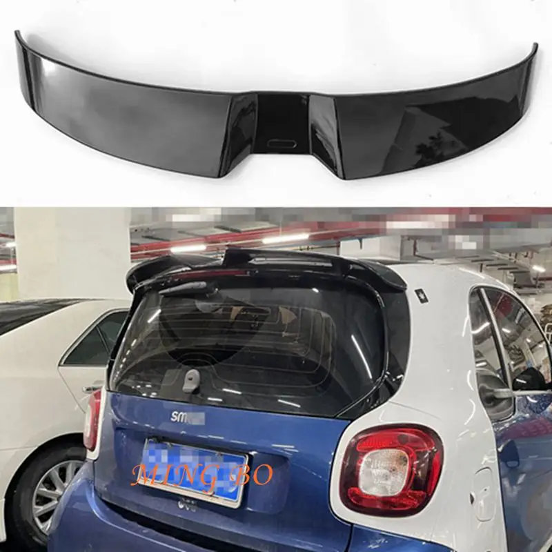 

FOR Merced-Benz Smart Fortwo Fourfour 453 roof Spoiler ABS Plastic Unpainted Primer Color Rear Trunk Boot Wing Spoiler