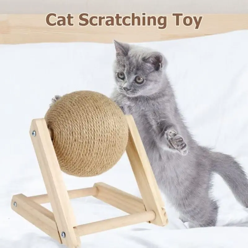 

Cat Scratching Posts, Cat Scratcher Toy,Natural Sisal Cat Scratching Ball,Cat Scratcher Toy with Ball,Scratching Ball for Cats