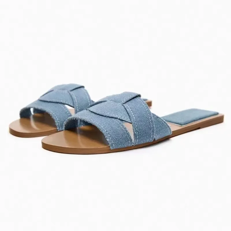 

2024 New Fashion Slippers Women Sexy Flat Sandals Casual Ladies Sand Beach Slippers Elegant Fish Mouth Slippers Shoe Women Shoe