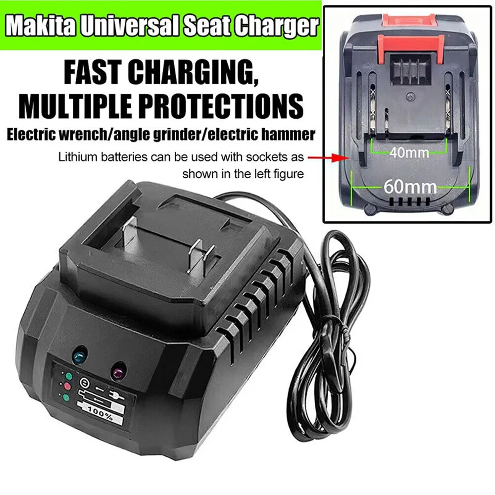 Battery Charger Suitable For Makita 18V 21V Li-ion Battery Portable Fast Charger Replacement EU Plug US Plug
