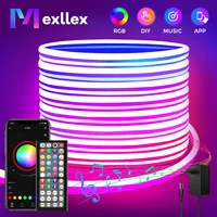 30M/20M Mexllex RGB Neon Light Strip with APP &Remote, Color Change Waterproof Music Sync Mode for Bedroom Room Outdoors Decro 1