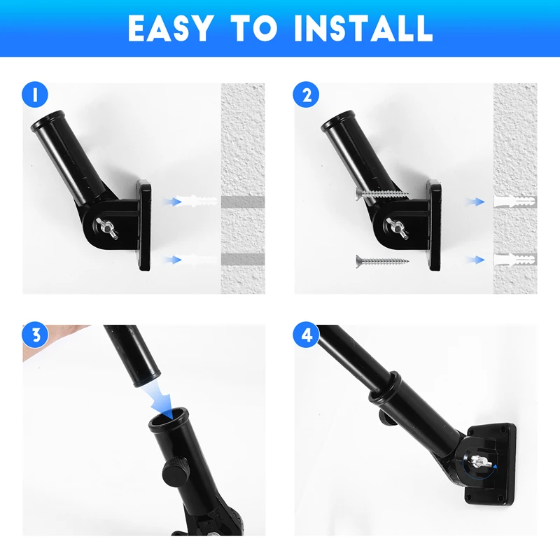 Flag Pole Holder Mounting Bracket Adjustable Flagpole Rod Hitch Bracket Multi-Position Flag Pole Mounting