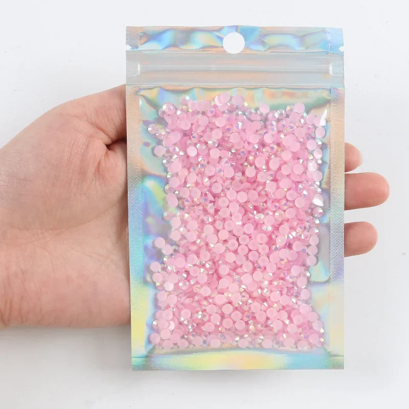 

3MM 4MM 5MM 6MM Flat Back Resin Rhinestone Non HotFix Jelly AB Rhinestones Stone Craft DIY Beads Bling Kit Candy Cabs Stone