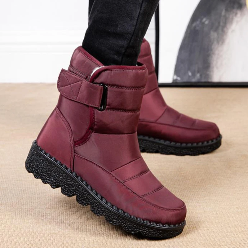 Boots Women Snow Platform Fashion Shoes For Women Waterproof Shoes Woman New Ankle Boots Fur Plush Botas Mujer Winter Footwear