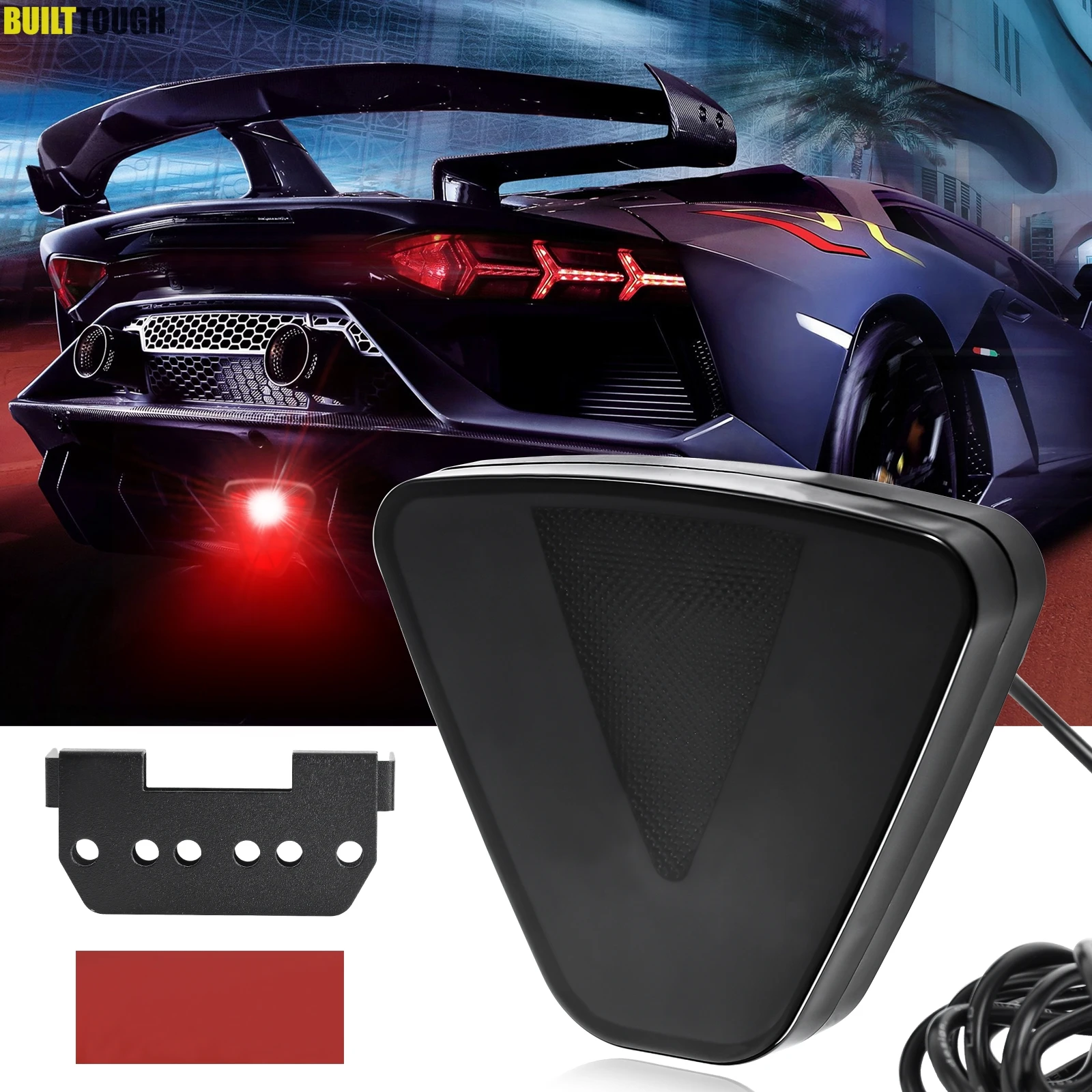 Universal Car Motorcycle LED Rear Stop Tail Light Signal Lamp F1 ...