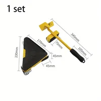 5pcs/set Heavy Duty Furniture Lifter Transport Tools Set 4 Move Roller 1 Wheel Bar Lifting Moving Furniture Helper 2