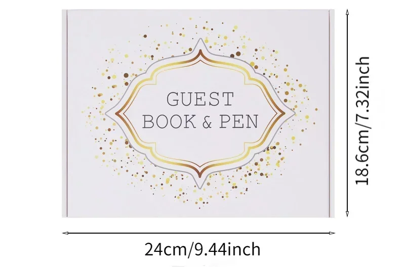 100 Pages/50 Guest Books and Pens-Hot Stamping Albums, Message Books, Signatures At Weddings, Parties, or Bridal Showers