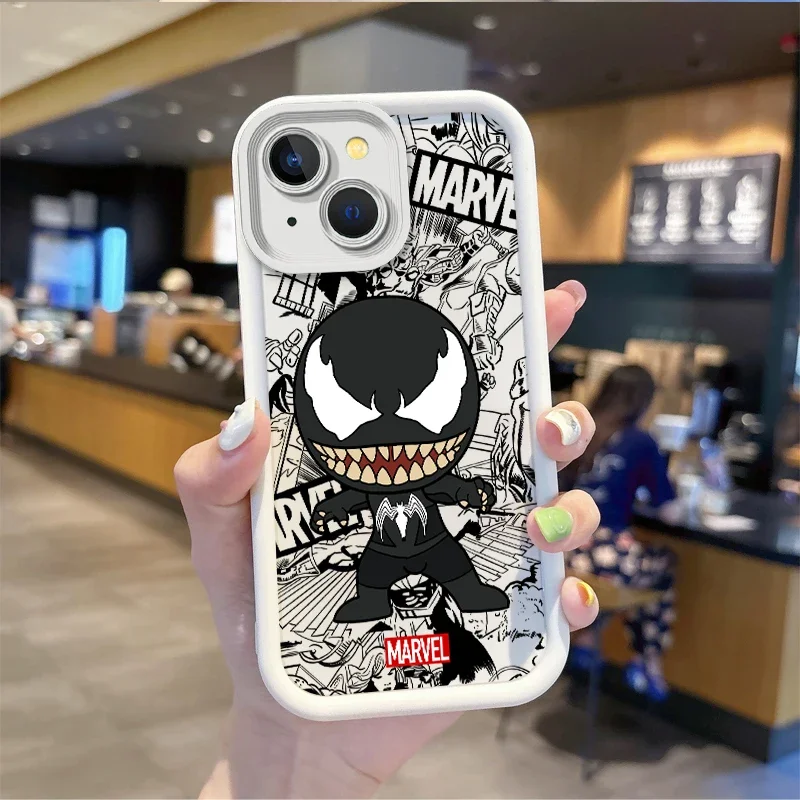 thumbnail image 1 of Funda de teléfono de dibujos animados de Marvel, carcasa protectora a prueba de polvo, Venom, Hulk, Deadpool, para iPhone 15, 14, ProMax, XR, XS, 15, 14Plus, 1 of 5