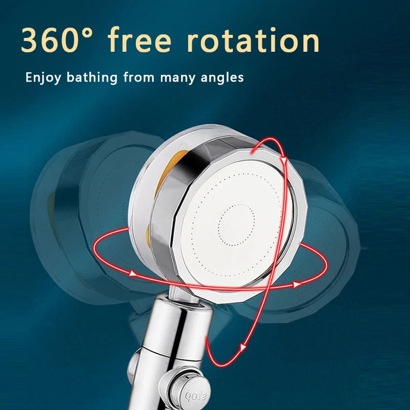 1PC Turbocharged Shower Head Handheld High Pressure Shower Head Enhanced Water Leakage and Anti Drop Household Shower Head 3