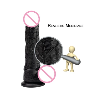 Black Soft Realistic Dildo Sex Toys for Women Masturbation G Spot Dildos with Suction Cup Real Male Penis Anal Plug Sex Cock Toy 4
