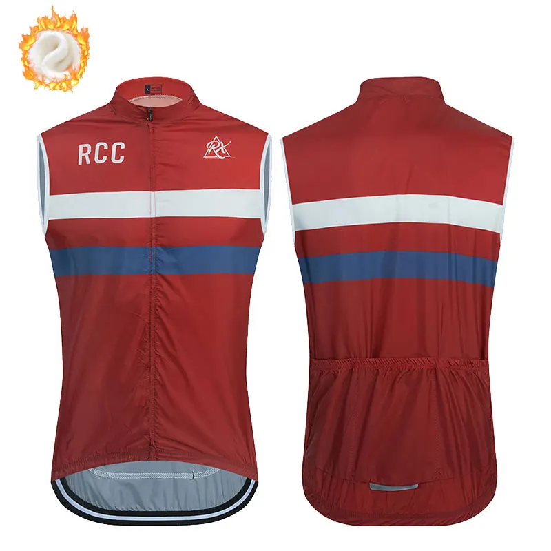 Winter Thermal Fleece Cycling Vests Men's Sleeveless Cycling Jersey MTB Bicycle Vest Thermal Fleece Warm Sport Vest