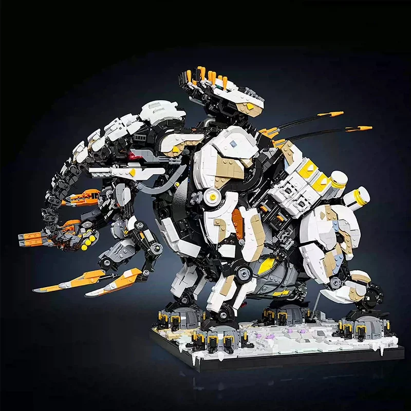 Building Block Bricks Toy MOC Horizon West Forbidden Elephant Tooth Tremortusk Building Blocks Set Monster Beast Bricks Toy For Children Birthday Kid Gift