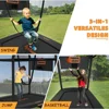 Trampoline for Kids Trampoline 6FT with Swing & Basketball Hoop - Rectangle Indoor ASTM Baby Recreational Small Trampoline 6