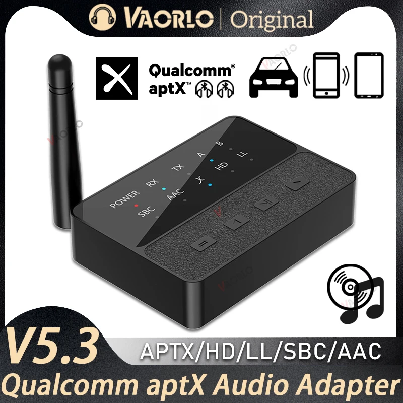 2 in 1 Qualcomm Bluetooth 5.3 Receiver Transmitter aptX HD/LL Low Latency 3.5mm AUX RCA Jack Wireless Audio Adapter For PC TV bluetooth adapter bluetooth audio receiver bluetooth transceiver adapter bluetooth aux adaptor