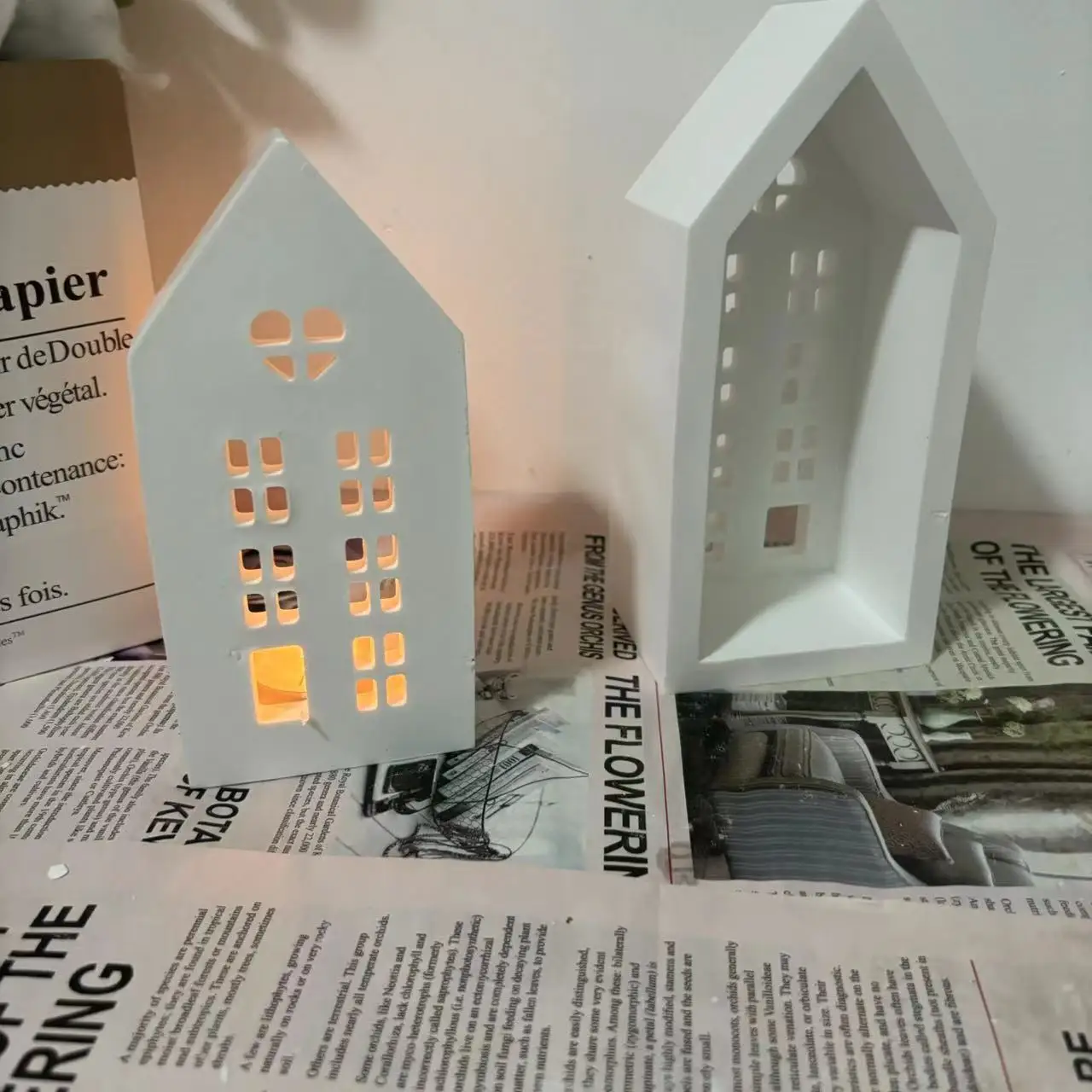 شمعة منزل سيليكون قالب الجص اليدوية DIY بالتنقيط ا...