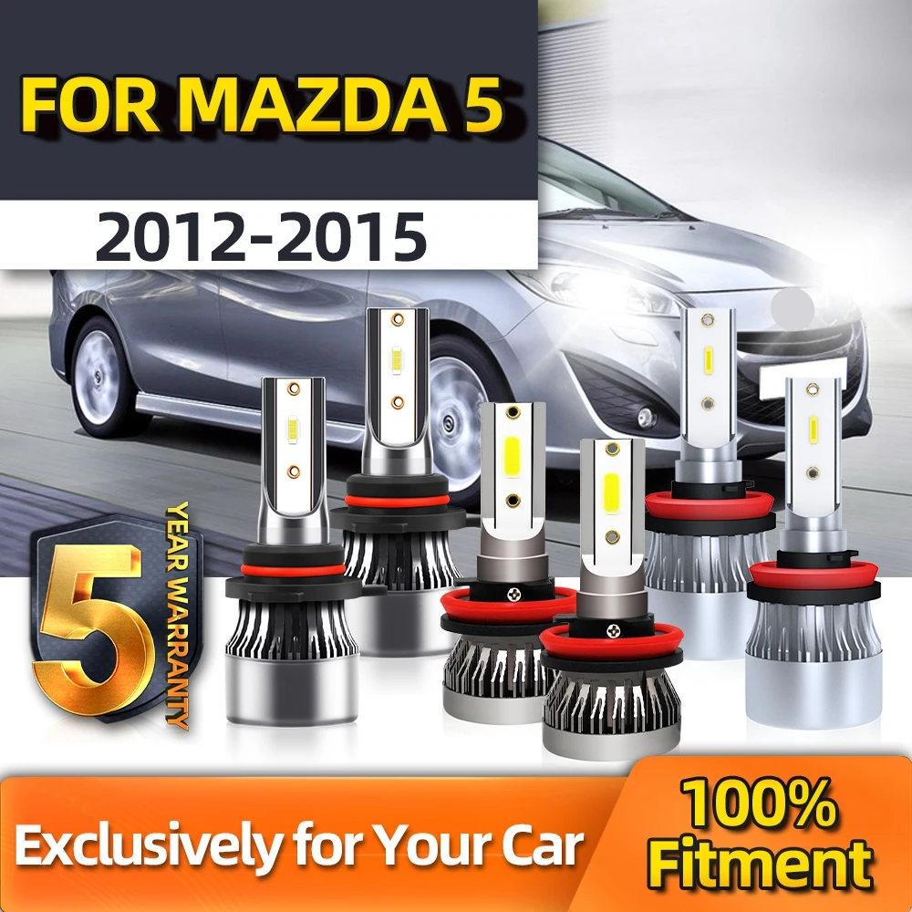 

Crossfox Bright Kit 6pcs Led Car CSP Low H11 Fog Light H11 High 9005 Shine White Auto Headlamp For Mazda 5 2012 2013 2014 2015