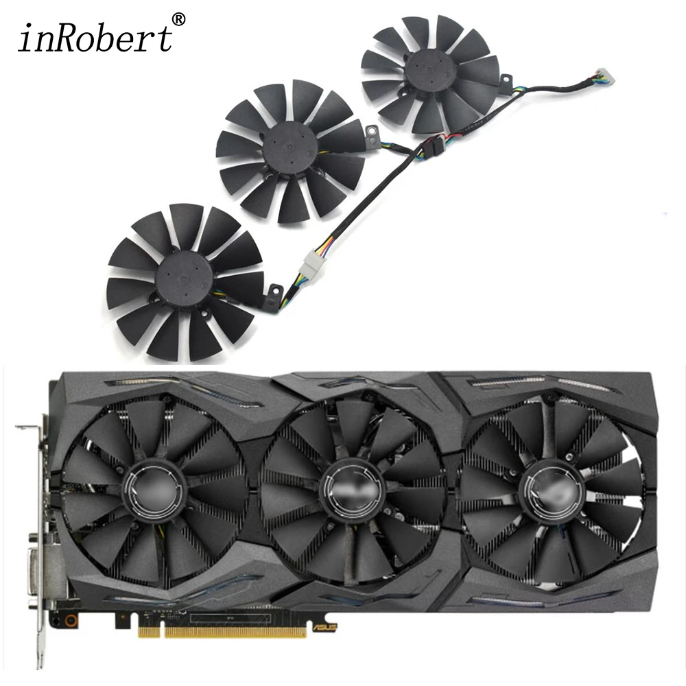 Вентилятор охлаждения для ASUS Strix RX480 RX 580 GTX 980Ti R9 390 390X 1060 1070 1080 1070Ti 1080Ti |