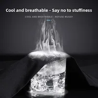 Summer Ice Silk Thin Casual Pants Men Cool Qui Dry Breathable Sports Straight Leg Loose Wide Leg Long Trousers