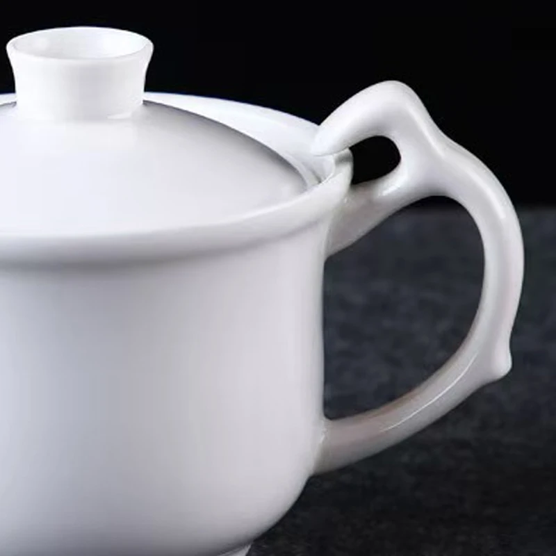 Chinese High Grade Porcelain Teapots, Minimalist Solid Color Ceramic, Kung Fu Ceramic Household, Handmade, 150ml Single Pot, 1Pc