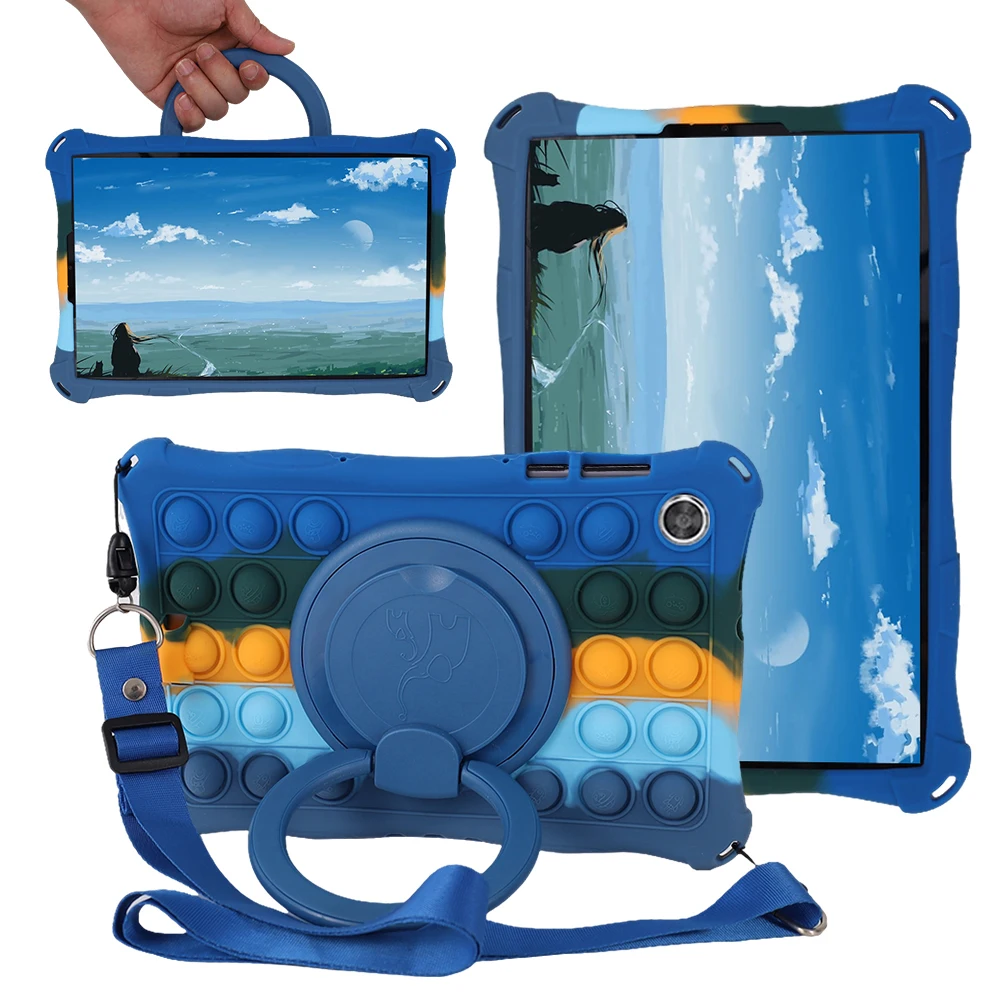 Tablet Case For Lenovo Tab M10 FHD Plus 10.3 TBX606F/X 360 Rotating Stand Cover For Lenovo M10