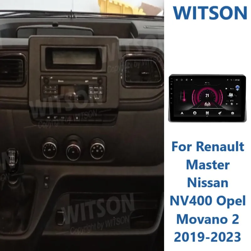 

WITSON Android Auto Stero для Renault Master Nissan NV400 Opel Movano 2 2019-автомобильное радио Carplay мультимедийный GPS автомобильный Головной блок