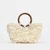 Handmade Heavy Industry Bead Handbag Embroidered Natural Shell Diagonal Totes Half Moon Crossbody Women's Wedding Part Bags New 1