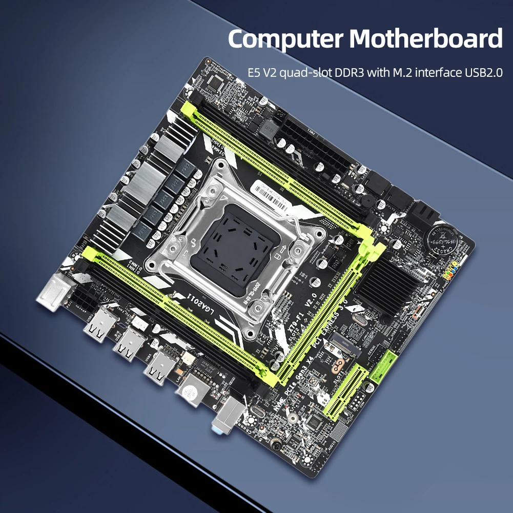 X79  Ʈ, LGA2011 ޺ Xeon E5 2650 V2 CPU, 4pcs x 4GB = 16GB ޸, DDR3 ECC RAM 1333Mhz NVME M.2 