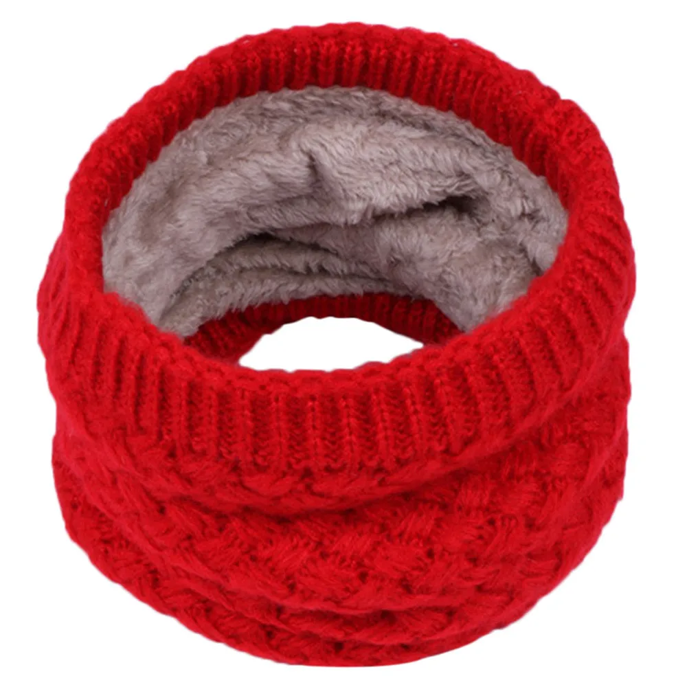 3-15 Years Kids Winter Scarf For Children Knitted Baby Ring Scarf Children Scarf Neck Cotton Thickened Collar Scarves For Girl 3