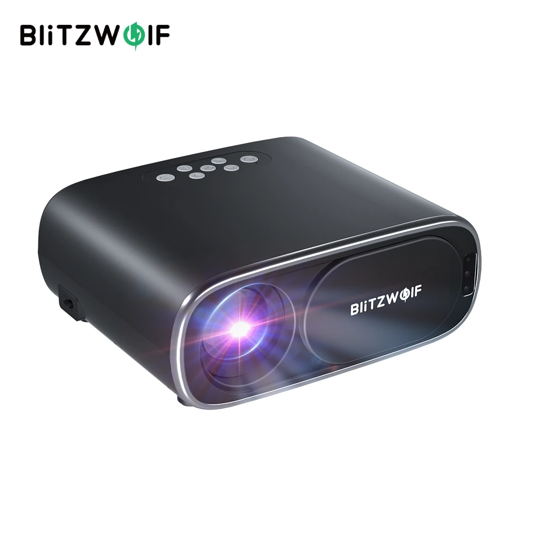 

BlitzWolf BW-V4 1080P проектор 5G-WIFI зеркальная Беспроводная Автоматическая коррекция трапецеидальных искажений 260ANSI LCD проекторы для домашнего кинотеатра