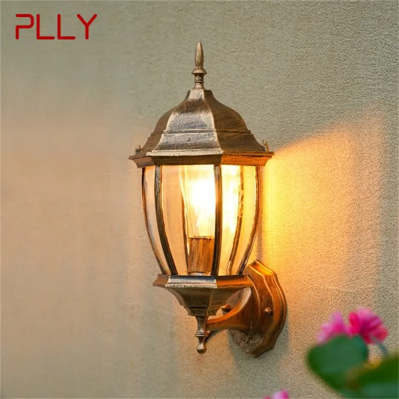 PLLY 클래식 야외 벽 램프, 방수 IP65 레트로 스콘스 조명, 가정 베란다 장식