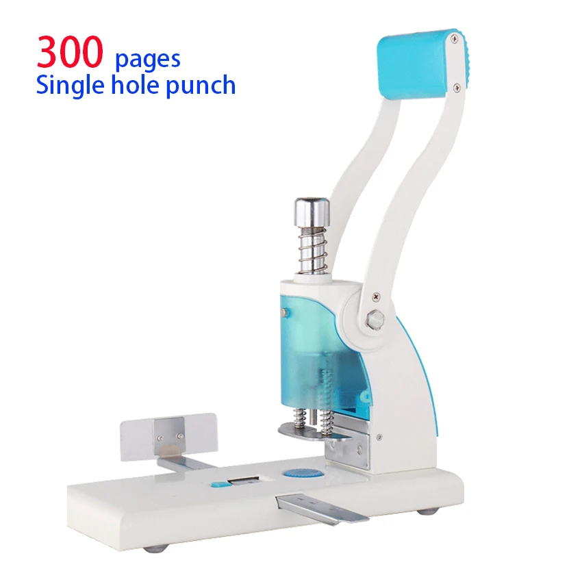 

Single-Hole Heavy-Duty Manual Punching Machine 300 Pages Job Book Punching Round Hole Tag Voucher Paper Punching Machine