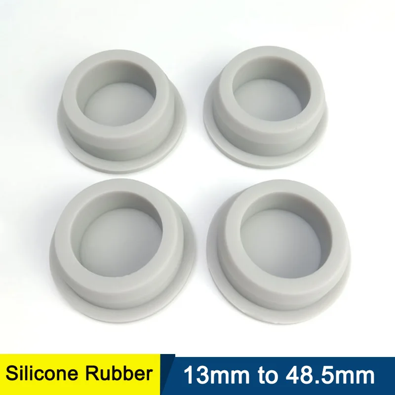 

1pcs Gray Environmental Silicone Rubber Hole Caps 13mm - 48.5mm Round Hole Sealing Plug Blanking End Cap T-type Stopper