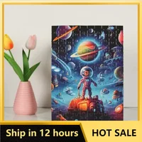 13.5*17.5cm Children Paper Puzzles 120 Pieces Boys Engineering Space Early Education Baby Toys Creative DIY Christmas Gift 1