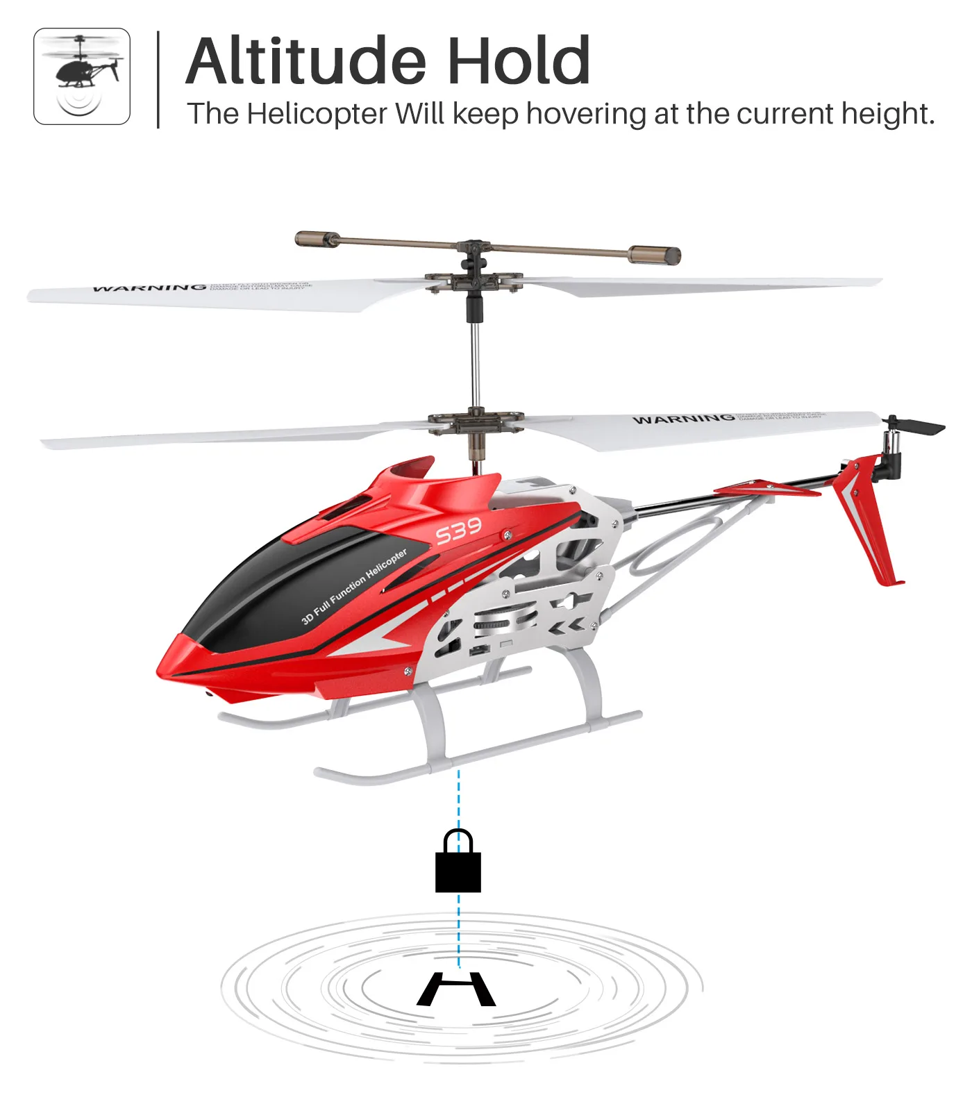 SYMA S39 RC Helicopter, VARninG WARNN 30 N1 539 Helicopter Full Function 