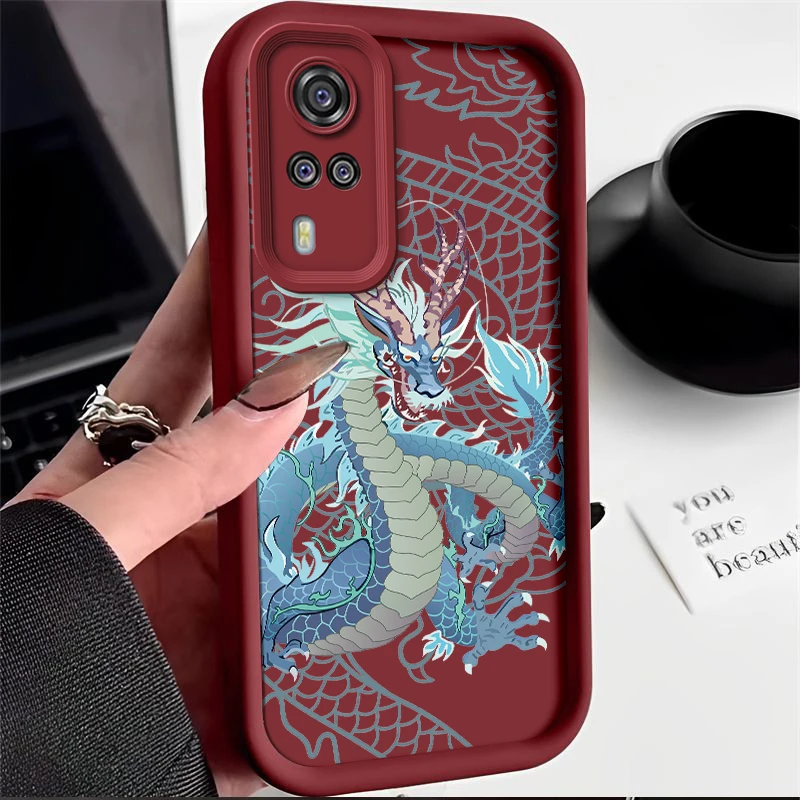 Dragon Painted Silicone Anti-Drop Soft Phone Case Cover