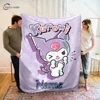 Customized Name Personalized Blanket Sanrio Kuromi Printed Blanket Soft and Comfortable Home Travel Adult and Warm Blanket 6