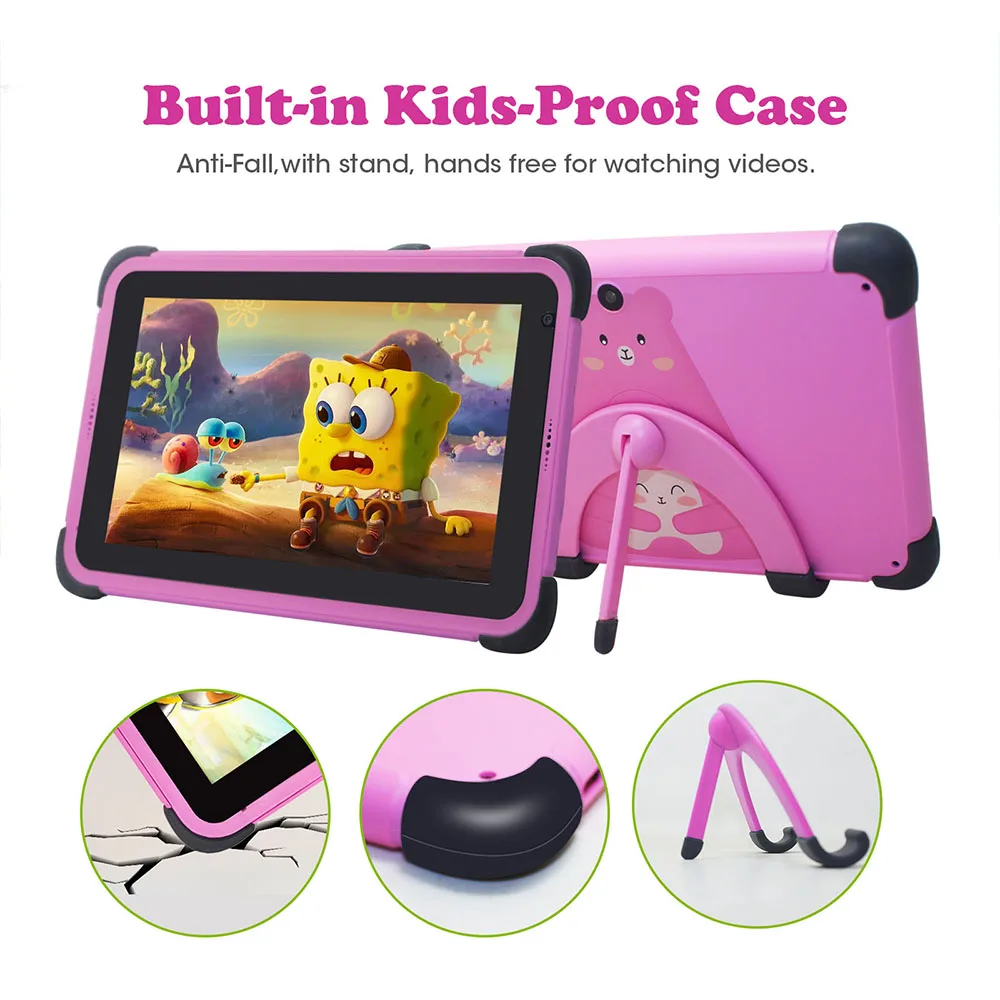 Tablette pour Enfants 7 Pouces IPS HD Display Android 11 Tablettes  d'apprentissage pour garçons,32 Go ROM 2 Go RAM,5MP+8MP,Tablette WiFi pour  Enfants,étui à l'épreuve des Enfants avec Support,Bleu : :  Informatique