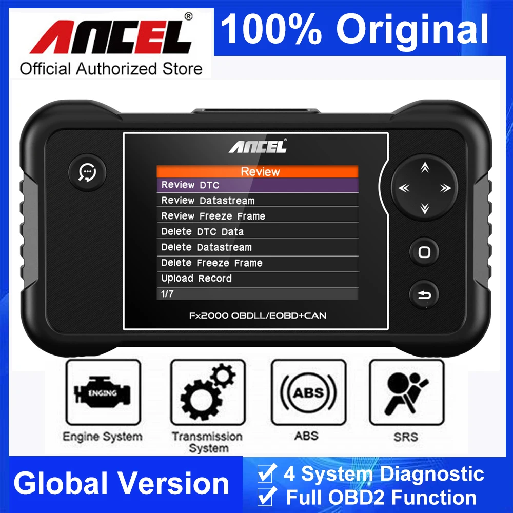 Ancel Fx2000 Obd2 Diagnostic Tool 4 System Professional Scaner Abs Srs