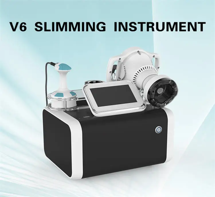 V6 desktop body shaping machine Ems pulse massager heating scraping technique face slimming skin tightening weight loss targeted