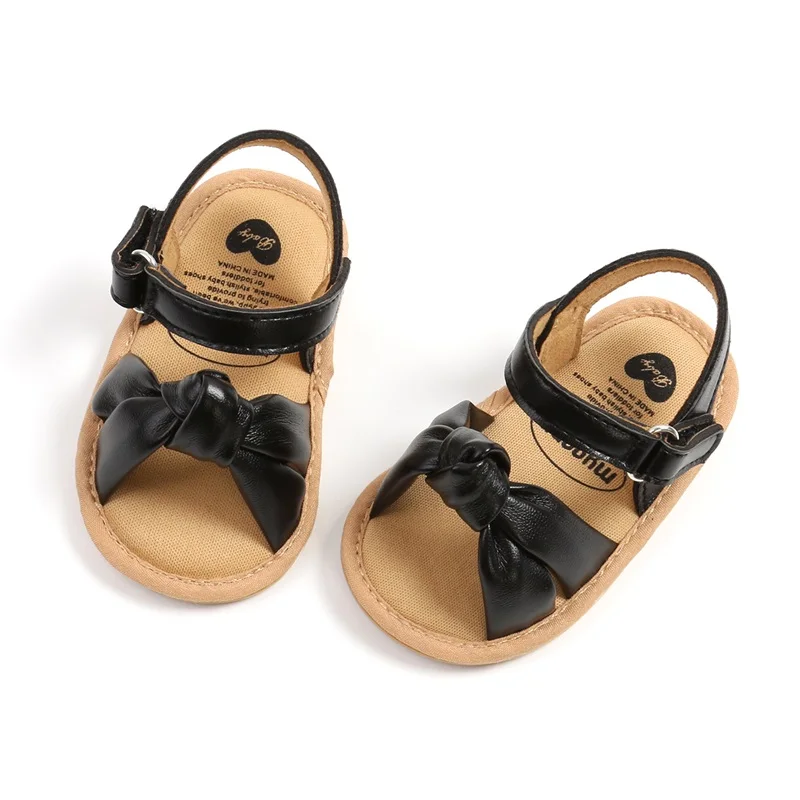 Infant Girls Cute Bowknot Sandals Soft Sole Non-slip Summer Shoes Baby Toddler Newborn Open Toe Walking Sandals
