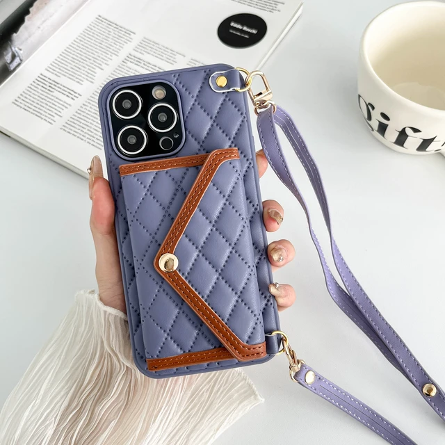 Crossbody Wallet Phone Case for IPhone 14 13 12 11 Pro Max XS S XR 7 Plus  Card Slot Holder Lanyard Fall Prevention Leather Cover _ - AliExpress Mobile