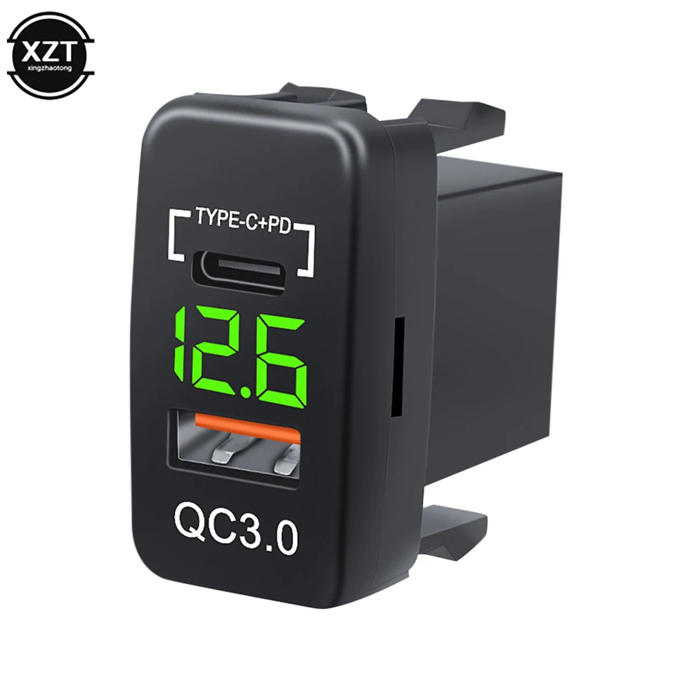 자동차 전자기기  12V-24V 자동차 QC3.0 유형 C PD LED 전압계 콘센트 방수 충전기 어댑터, USB 충전 포트 자동차 해양, 인기 판매 