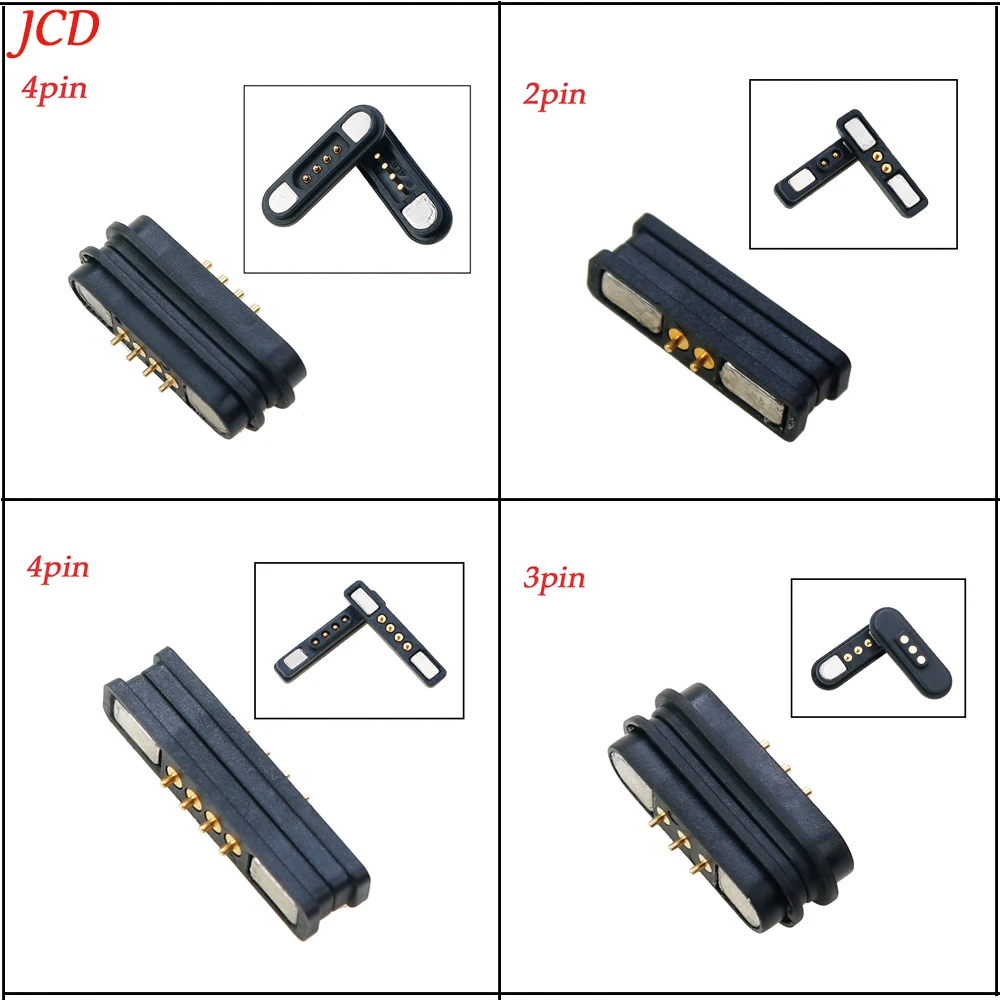 1 Paar magnetischer Pogo-Pin-Stecker 2p 3p 4p Positionen Abstand 2,2mm feder belasteter Pogopin-Stecker Buchse wasserdicht