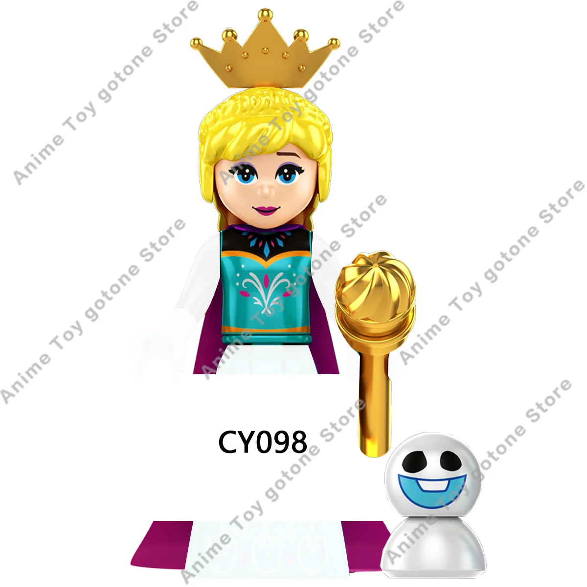 Disney Anime Mini Bricks Princess Anna CY1013 Models Beautiful Figures Head Accessories Building Blocks Friend Toys for Children